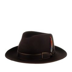 Шляпа унисекс Stetson 2118101 FEDORA WOOLFELT коричневая, р. 61