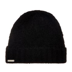 Шапка бини женская Seeberger 18458-0 TURN-UP BEANIE черная, one size