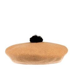 Берет женский LE BERET FRANCAIS POMPON песочный / черный, р. One Size