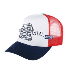 Бейсболка унисекс COASTAL HFT C-Bull белая / темно-синяя, one size