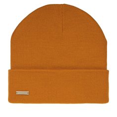 Шапка бини женская Seeberger 18308-0 TURN-UP BEANIE желтая, one size