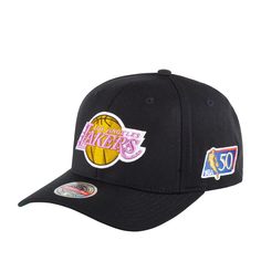 Бейсболка Mitchell&Ness 6HSSFH21HW014-LALBLCK Los Angeles Lakers NBA черная, one size