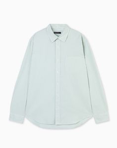 Рубашка мужская Gloria Jeans BWT001660 белый/салатный M/182