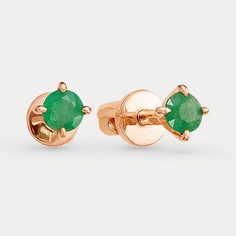 Серьги из красного золота VESNA 4040-150-11-00, изумруд