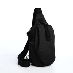 Сумка-слинг мужская NoBrand 9868327 черная, 35x3x19 см