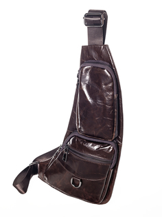 Сумка-слинг Capri CAP-6023 темно-коричневая, 41x22x3 см