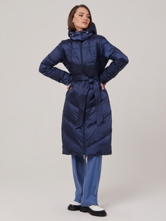 Пуховик-пальто женский Eleganzza 1241123010 синий 42 RU