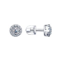 Серьги из серебра Golden Eagle 94021761, фианит