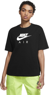 Футболка женская Nike W Air Short Sleeve Top черная L