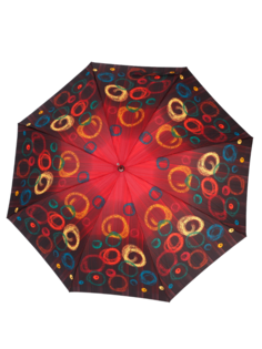Зонт женский Zest 51616 чёрно-красный