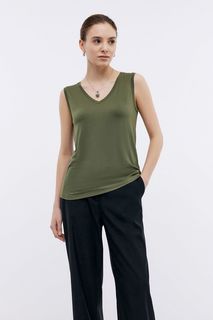 Майка женская Baon B261204 зеленая 2XL