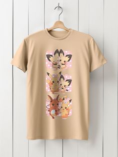 Футболка унисекс HYPNOTICA Аниме Pokemon - 969 бежевая 2XL