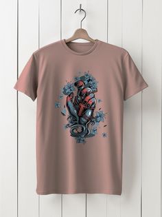 Футболка унисекс HYPNOTICA Рука - 934 розовая 2XL