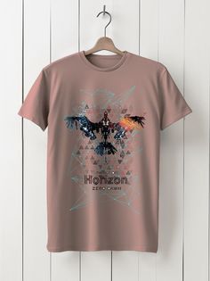 Футболка унисекс HYPNOTICA Игра Horizon Zero Dawn - 34393 розовая 3XL