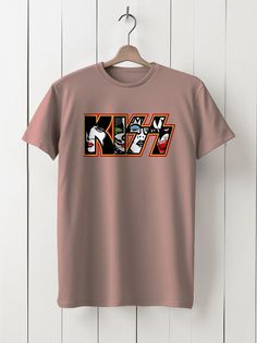 Футболка унисекс HYPNOTICA Музыка Kiss - 1206 розовая XL