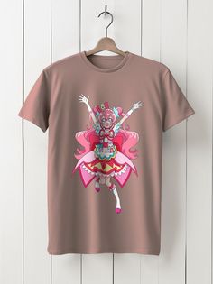 Футболка унисекс HYPNOTICA Аниме Delicious Party Pretty Cureti - 913 розовая 3XL