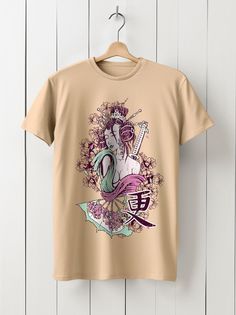 Футболка унисекс HYPNOTICA Гейша - 976 бежевая 2XL