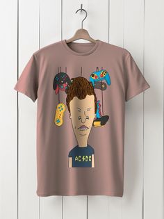 Футболка унисекс HYPNOTICA Игры BEAVIS & BUTTHEAD - 192 розовая 3XL