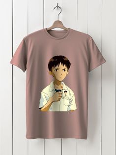 Футболка унисекс HYPNOTICA Аниме Neon Genesis Evangelion - 40 розовая 3XL