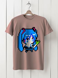 Футболка унисекс HYPNOTICA пиксель арт - 28 розовая 3XL