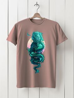 Футболка унисекс HYPNOTICA Дракон - 928 розовая XL
