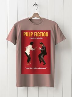 Футболка унисекс HYPNOTICA Кино Криминальное чтиво - 64 розовая 2XL