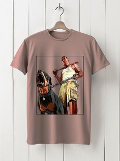 Футболка унисекс HYPNOTICA Игры Grand Theft Auto V - 19 розовая 2XL
