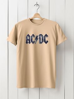 Футболка унисекс HYPNOTICA Музыка ac dc - 1182 бежевая M