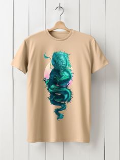Футболка унисекс HYPNOTICA Дракон - 928 бежевая 2XL