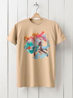 Футболка унисекс HYPNOTICA Howls Moving Castlel Аниме - 1156 бежевая 2XL