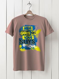 Футболка унисекс HYPNOTICA what goes on tour stays on tour - 931 розовая 2XL