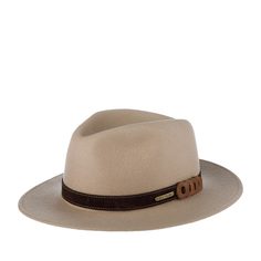 Шляпа унисекс Stetson 2638102 TRAVELLER WOOLFELT кремовая, р. 57