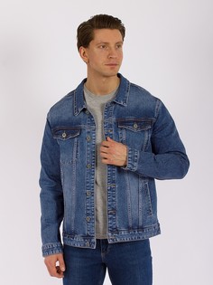 Джинсовая куртка мужская SUPER DATA GD57000809 синяя 5XL