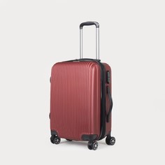 Чемодан унисекс Фабрика КАРТЕКС 4827581 бордовый, 33х23х48 см
