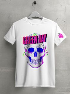 Футболка унисекс HYPNOTICA Green Day белая 2XS