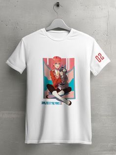 Футболка унисекс HYPNOTICA Аниме the DARLING in the FRANXX - 191 белая 3XS