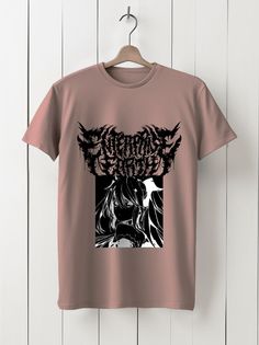 Футболка унисекс HYPNOTICA аниме - 40133 розовая 2XL