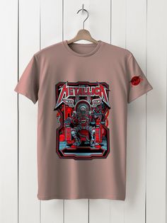 Футболка унисекс HYPNOTICA Музыка Metallica - 163 розовая 3XL