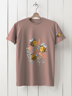 Футболка унисекс HYPNOTICA Пчелы - 199 розовая 3XL