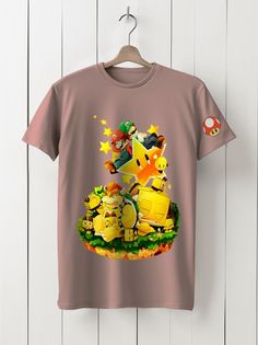 Футболка унисекс HYPNOTICA Игры Super Mario Bros - 103 розовая 2XS