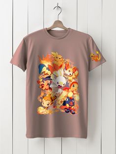 Футболка унисекс HYPNOTICA Аниме Pokemon -54 розовая 2XS