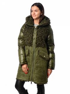 Куртка женская EVACANA 3971 зеленая 44 RU