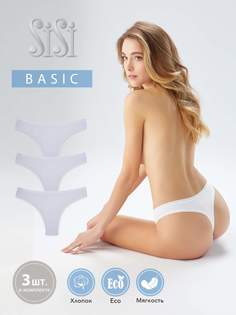 Комплект трусов женских Sisi SI5101 String (спайка 3 штуки ) белых XL