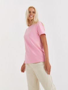Футболка женская SMLXL wear U-база монохром розовая XS