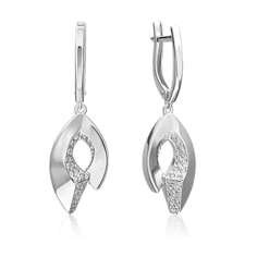 Серьги из серебра PLATINA jewelry 02-5076, фианит