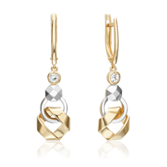 Серьги из золота PLATINA jewelry 02-5031, топаз