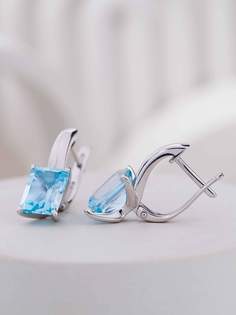 Серьги из серебра Ювелирные традиции С-6897, топаз