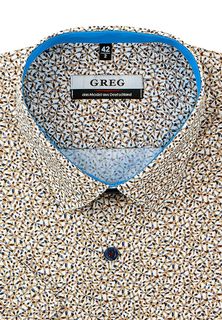 Рубашка мужская Greg 153/209/4039/ZS/C/1 бежевая 40