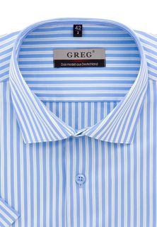 Рубашка мужская Greg Gb241/107/45/Z/1 STRETCH голубая 39