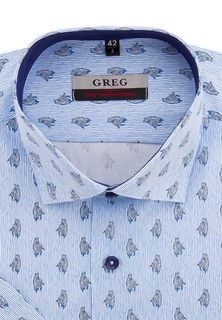 Рубашка мужская Greg 223/101/202/Z/1 голубая 40